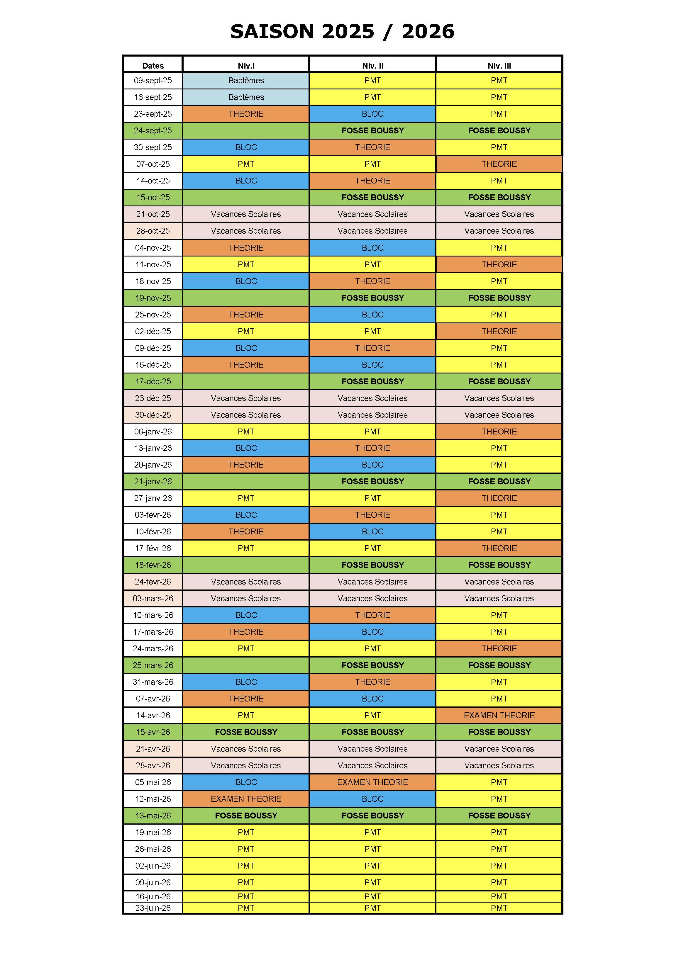 Calendrier